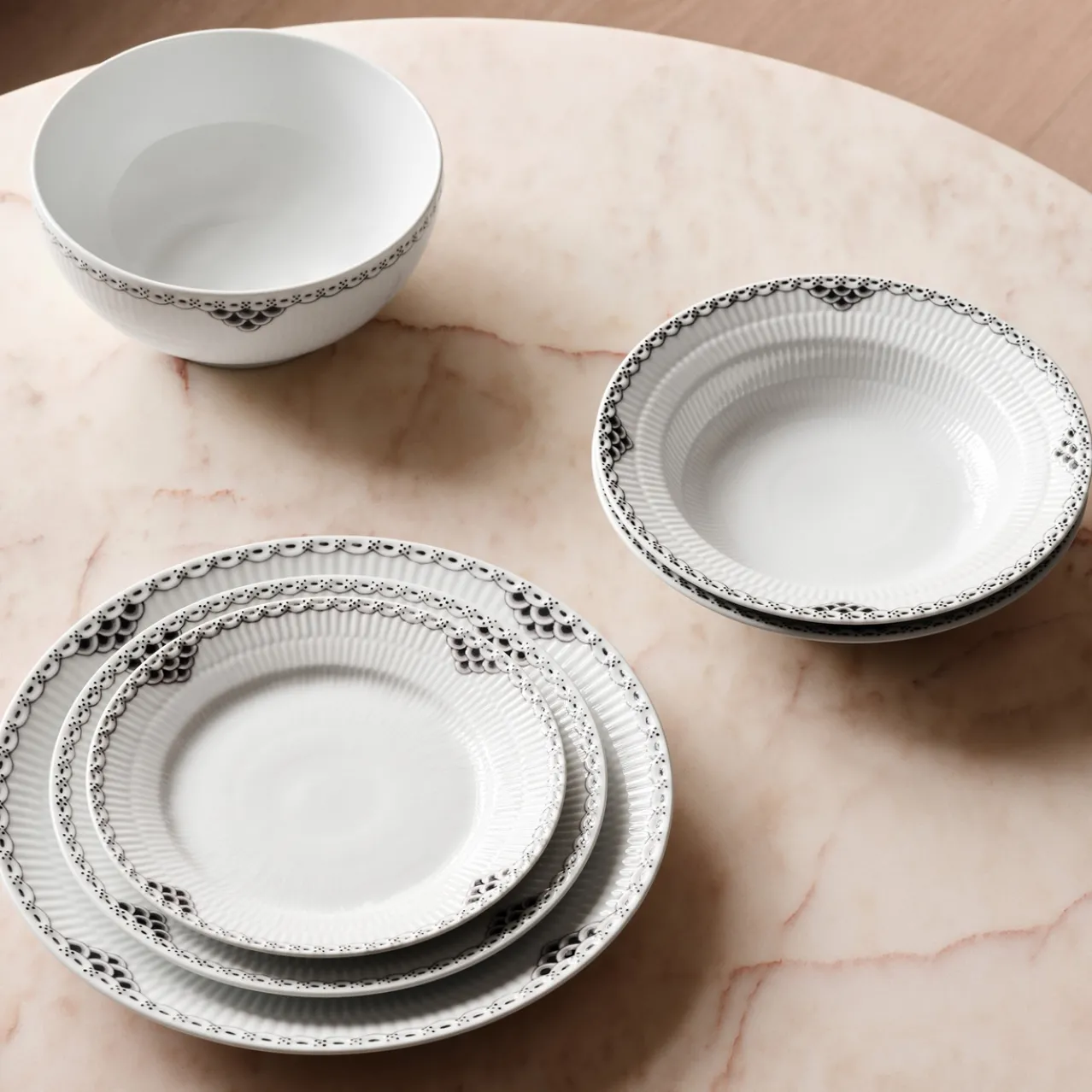 Black Lace Bowl, 110 cl