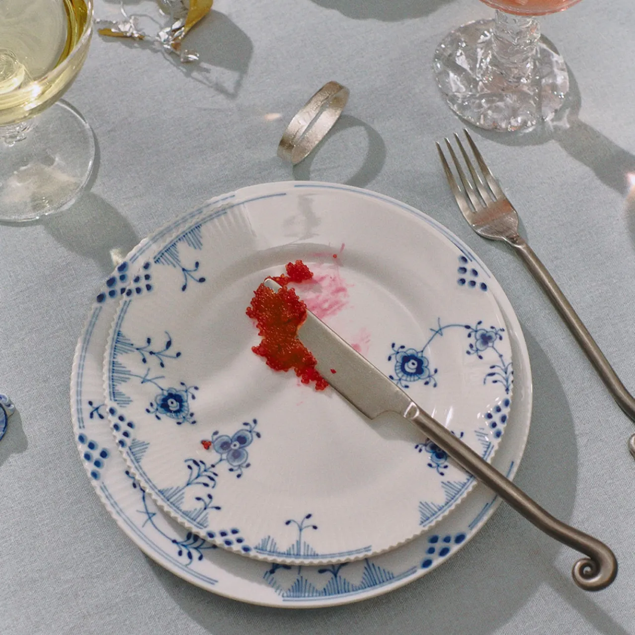 Blue Elements Plate, 19 cm