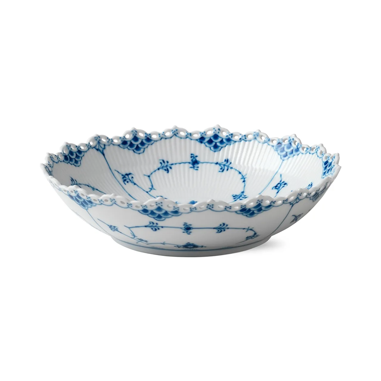 Blue Fluted Full Lace Bowl, 140 cl