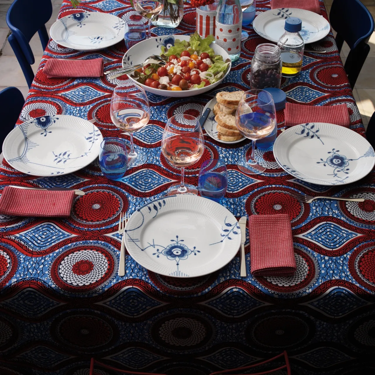 Blue Fluted Mega Plate, Decoration 6, 27 cm