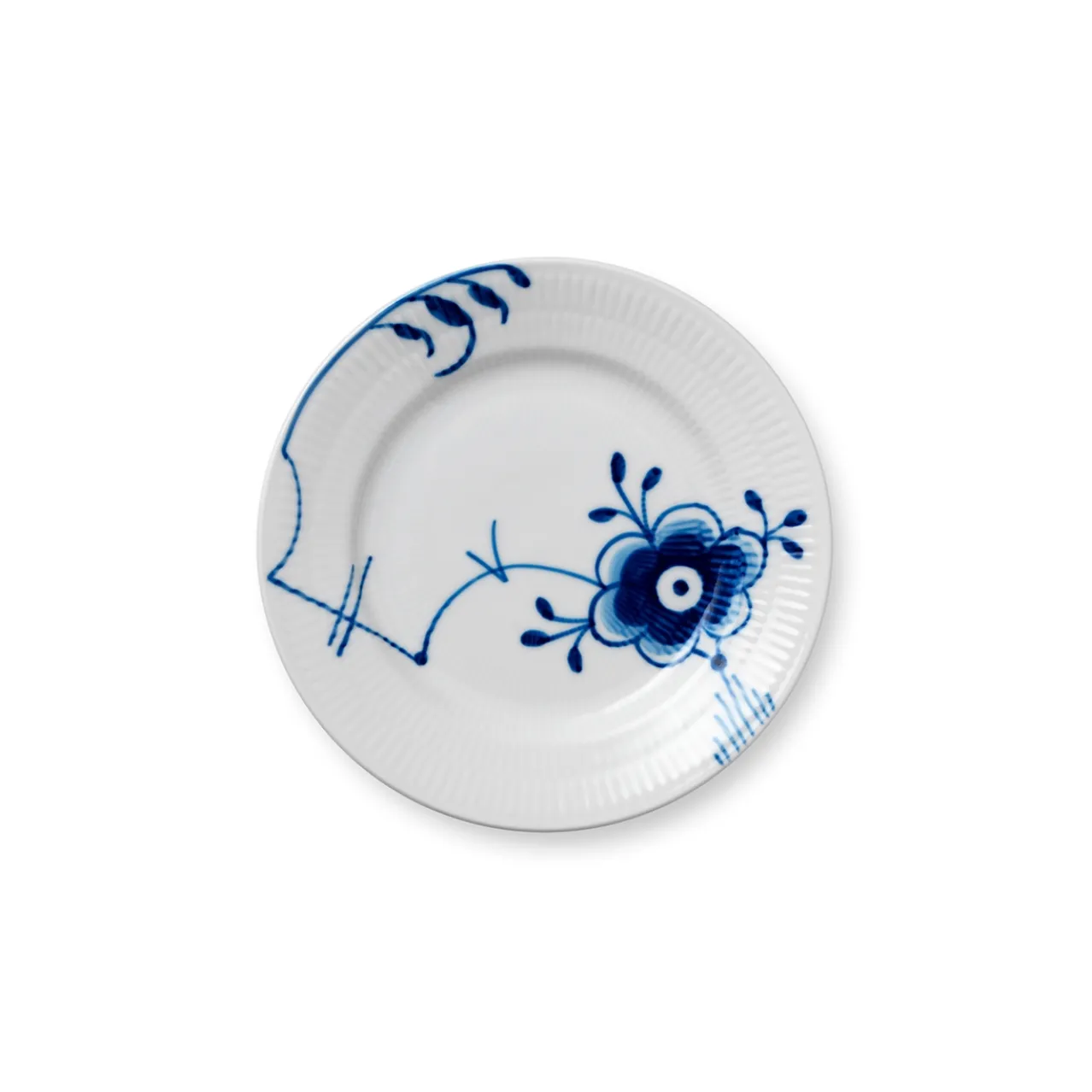 Blue Fluted Mega Plate, Decoration 6, 17 cm