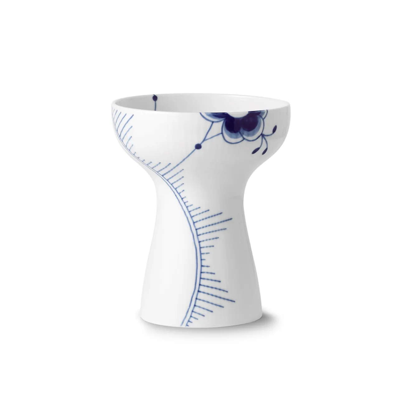 Blue Fluted Mega Vase, 19 cm
