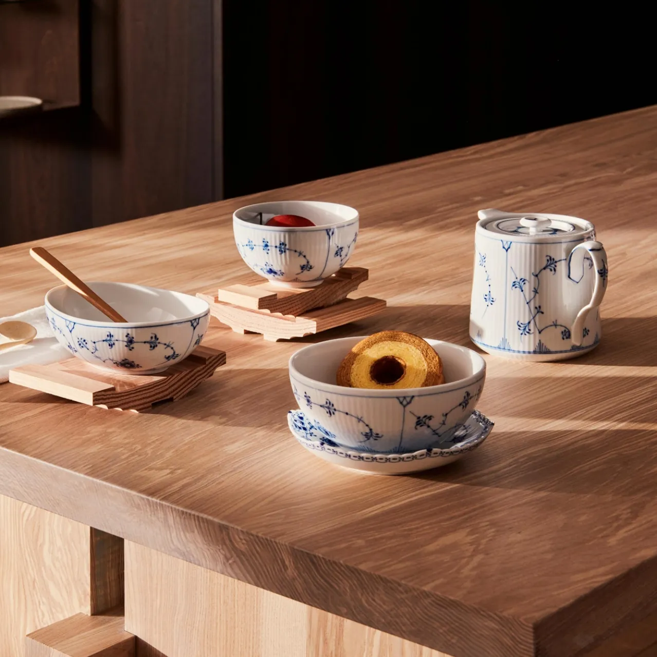 Blue Fluted Plain Bowl, 110 cl