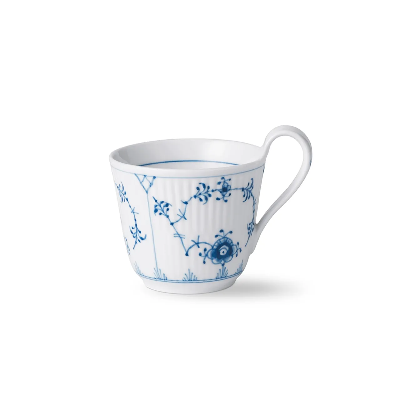 Blue Fluted Plain High Handle Cup, 24 cl