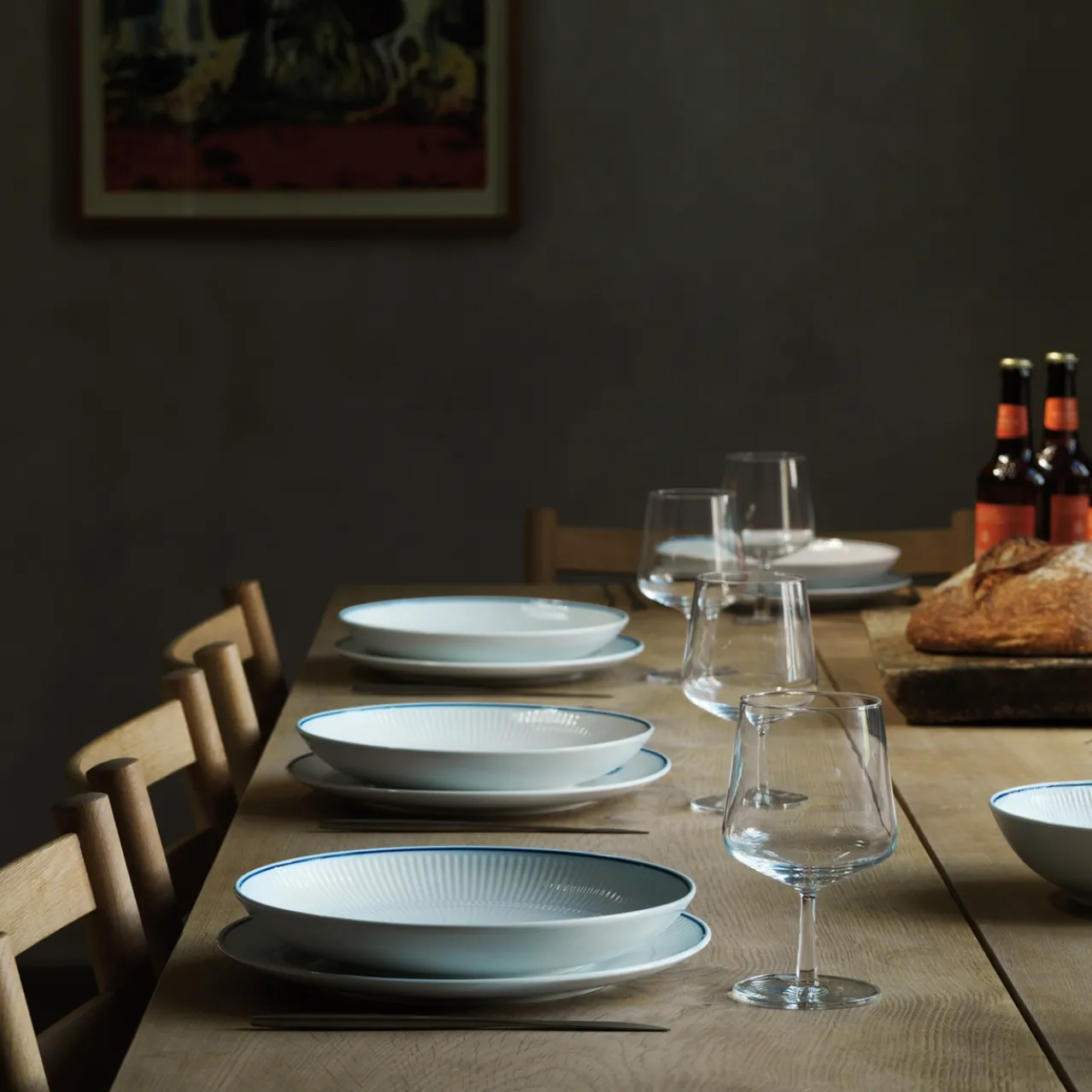 Blueline Shallow Bowl, 25 cm