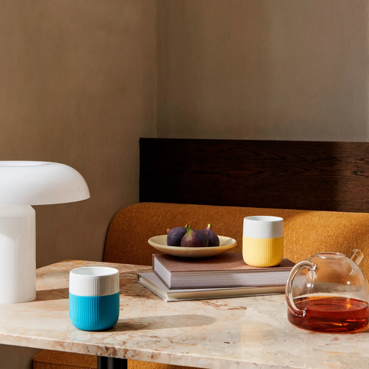 Fluted Contrast Mug, Caribbean, 35 cl