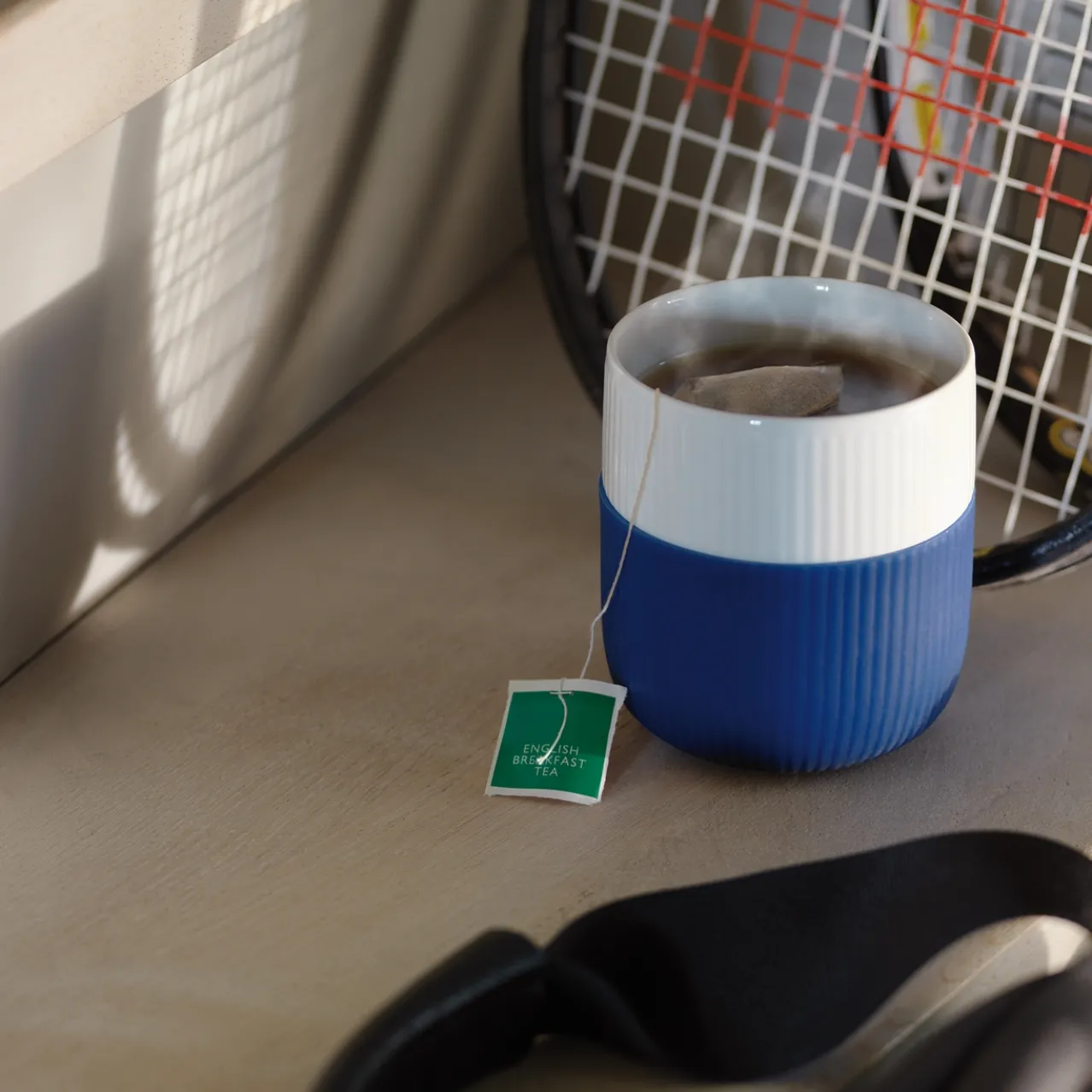 Fluted Contrast Mug, Mega Blue, 35 cl