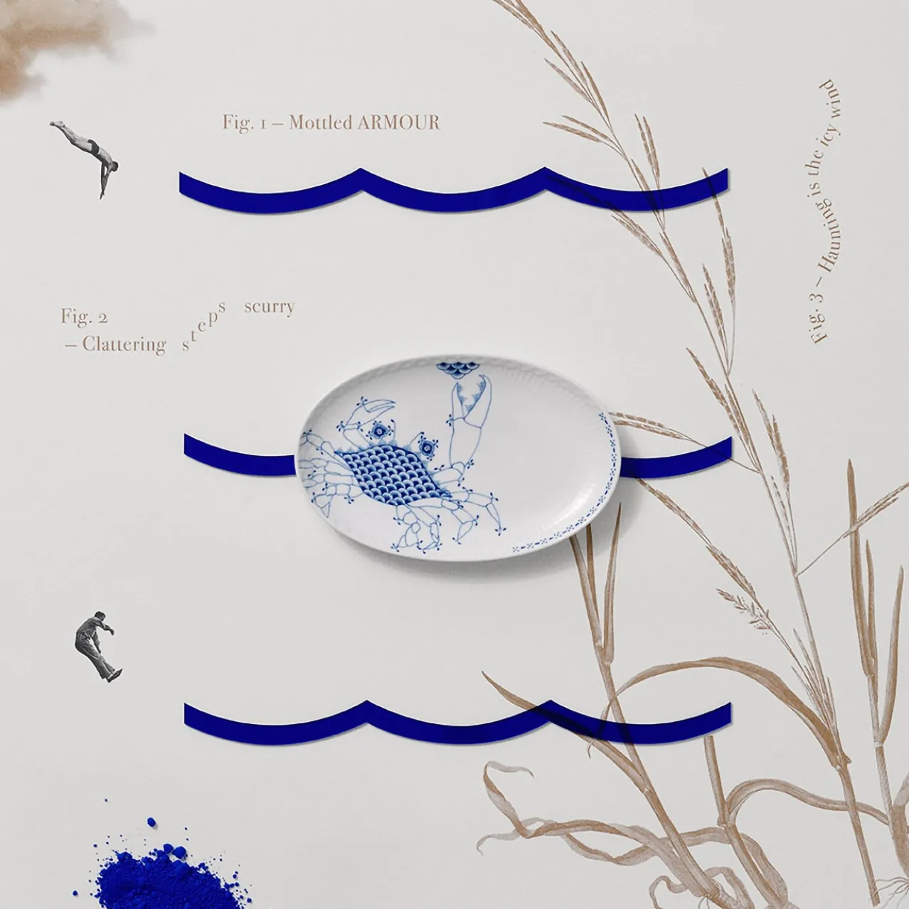 Royal Creatures Assiette, Crab, 23.5 cm