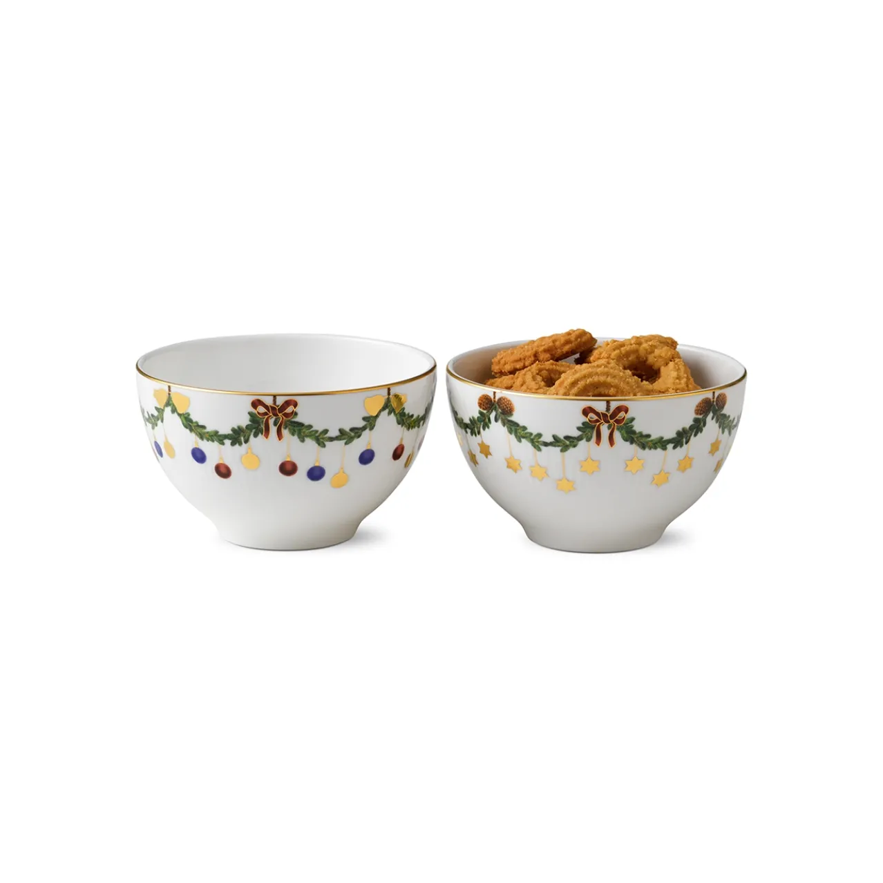Star Fluted Christmas Bowl, 30 cl, 2 pcs