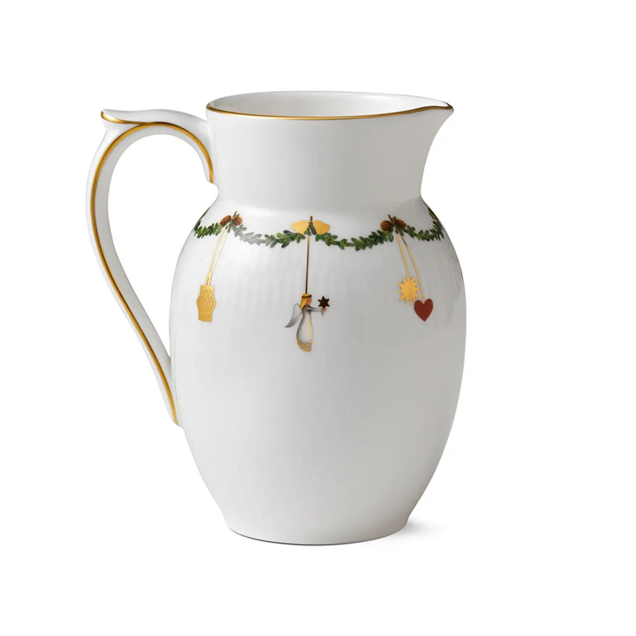 Star Fluted Christmas Jug, 90 cl
