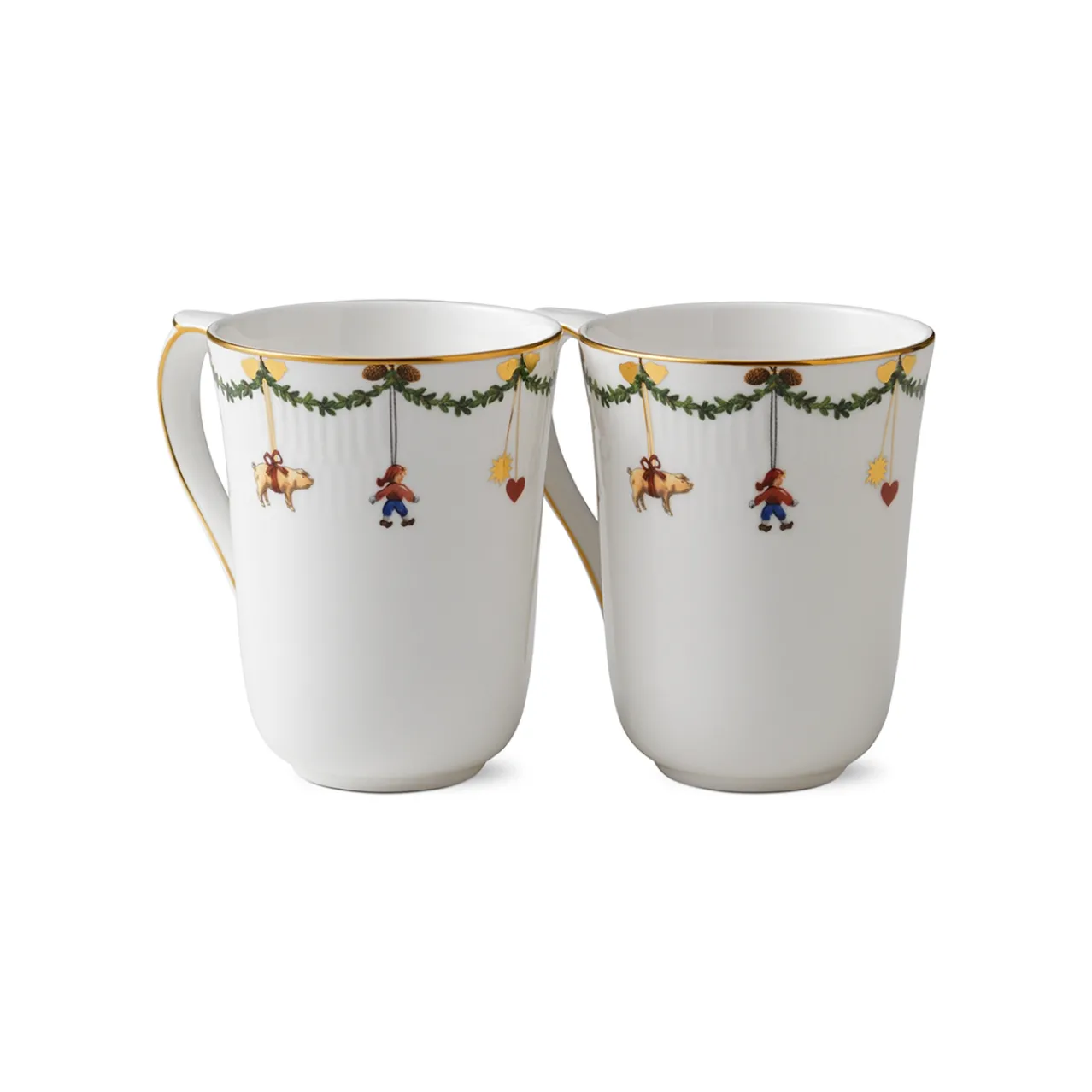 Star Fluted Christmas Cup, 36 cl, 2 pcs