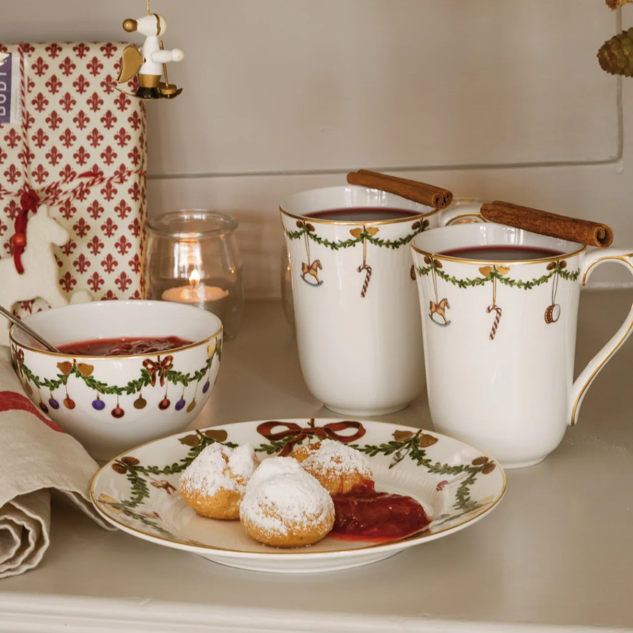 Star Fluted Christmas Cup, 36 cl, 2 pcs