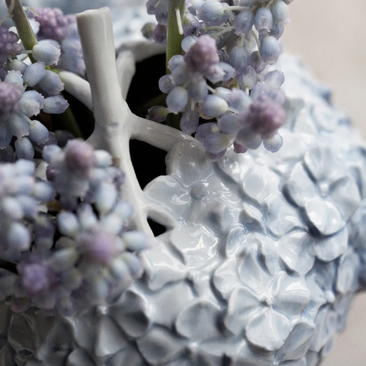 The Art of Giving Flowers, Vase, Hydrangea, Light Blue, 10 cm