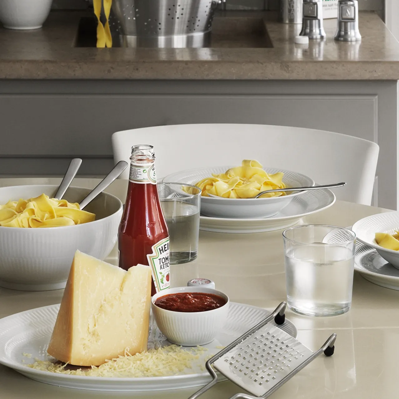 White Fluted Bowl, 180 cl