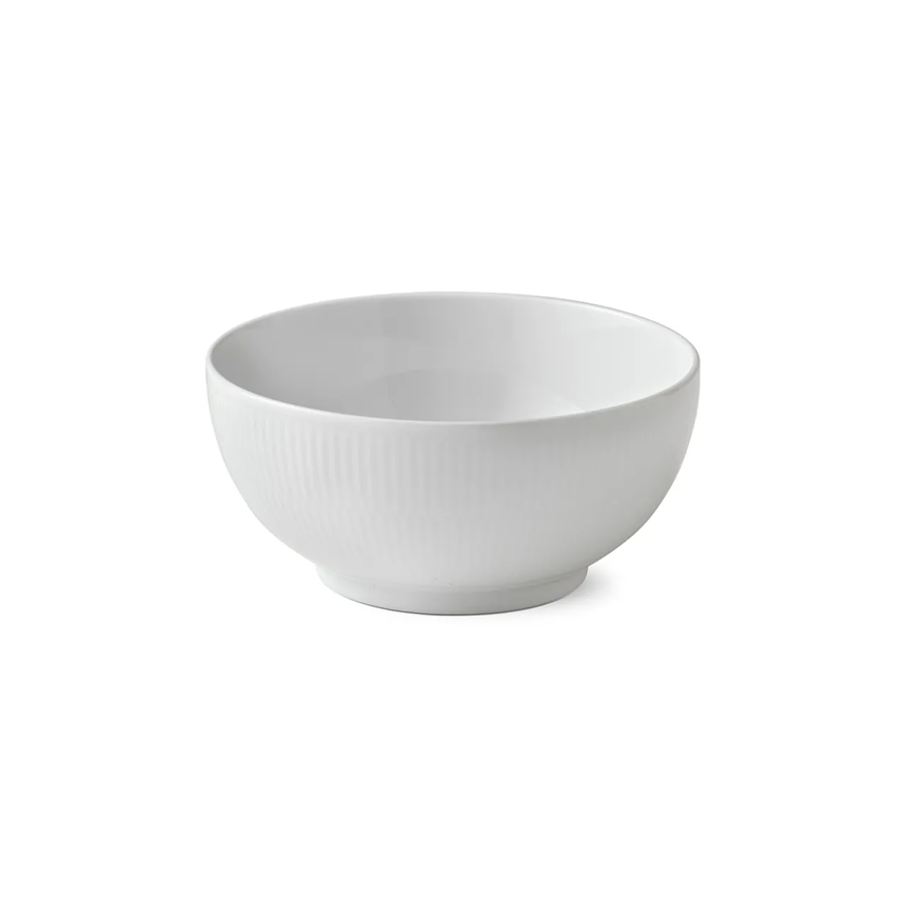 White Fluted Bowl, 110 cl