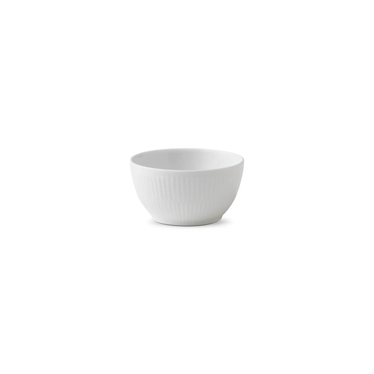 White Fluted Bowl, 15 cl