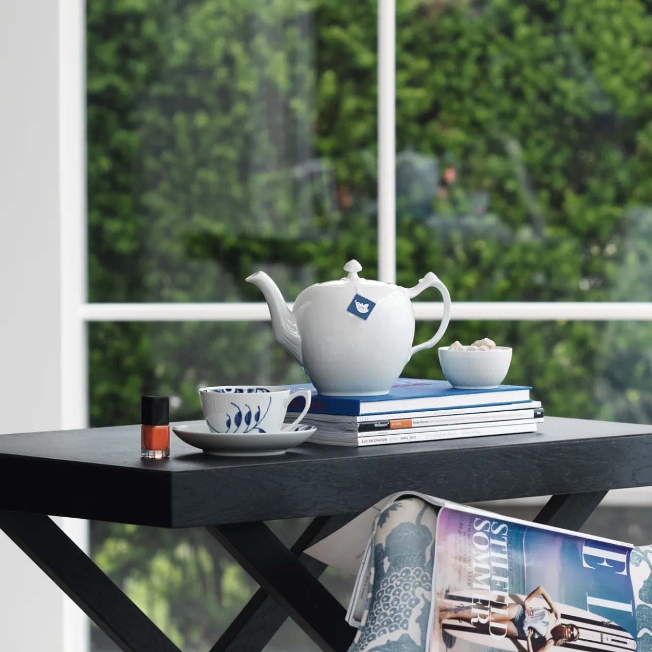 White Fluted Bowl, 15 cl