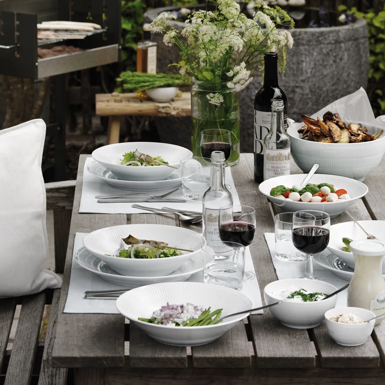 White Fluted Bowl, 15 cl