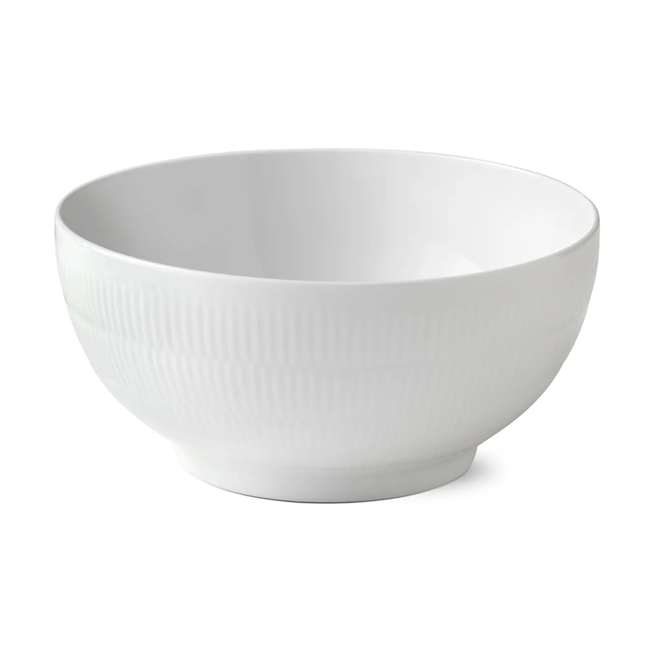 White Fluted Bowl, 310 cl