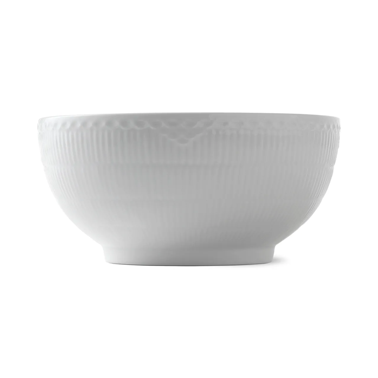 White Fluted Half Lace Bowl, 310 cl