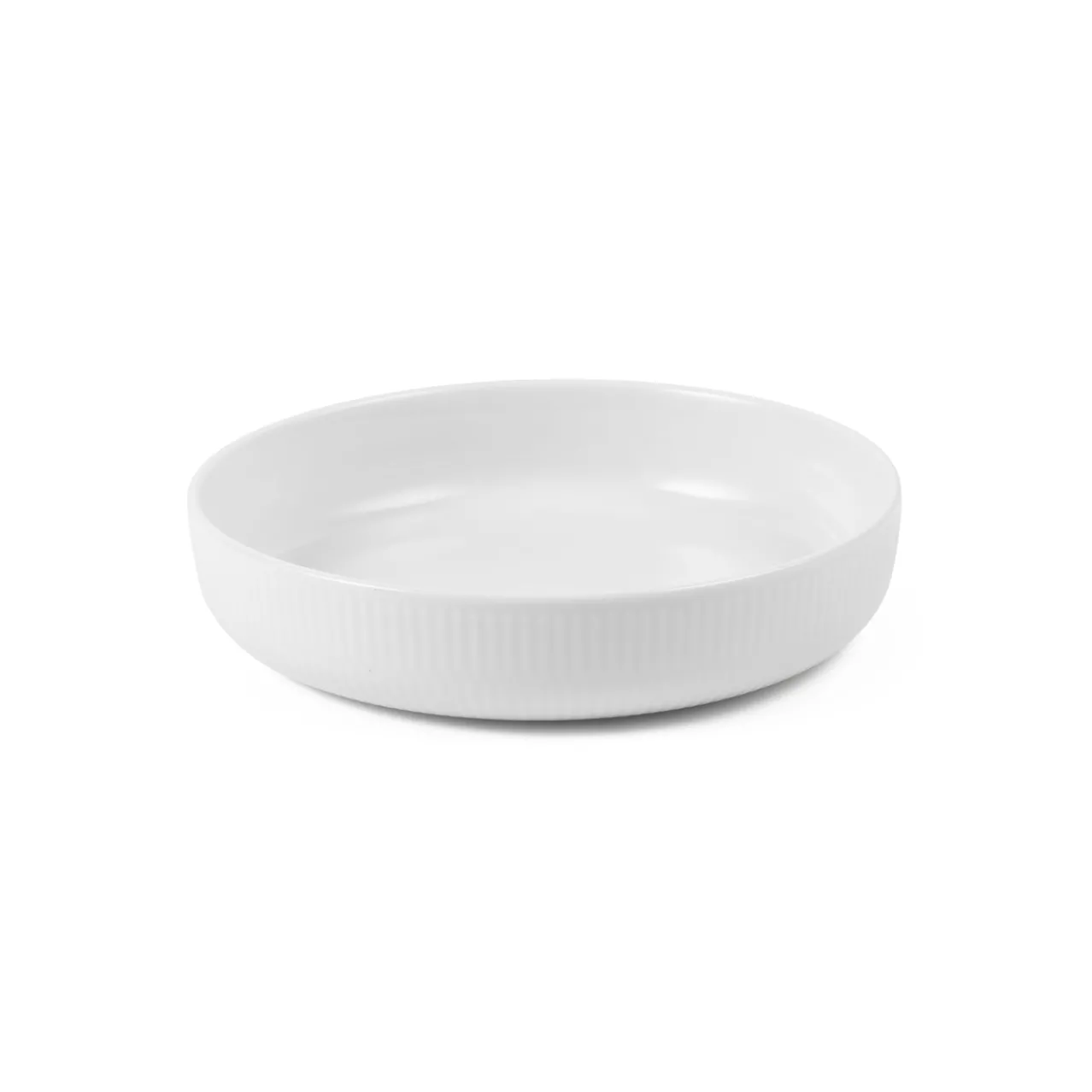 White Fluted Ovenware, 18.5 cm