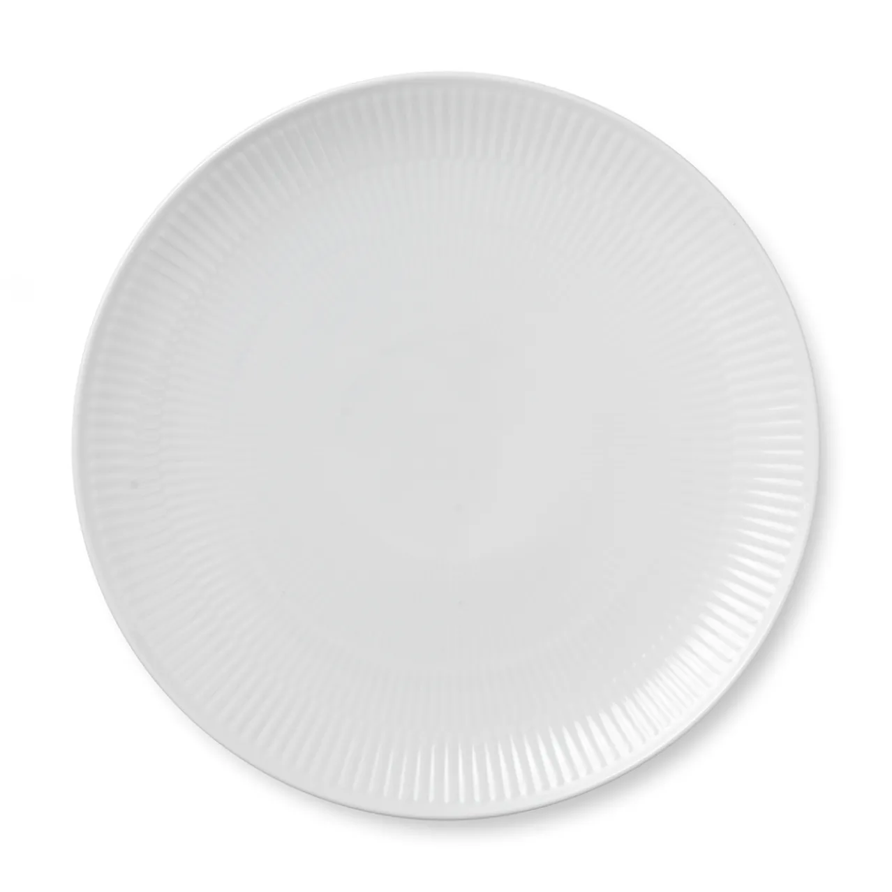 White Fluted Plate Coupe, 27 cm