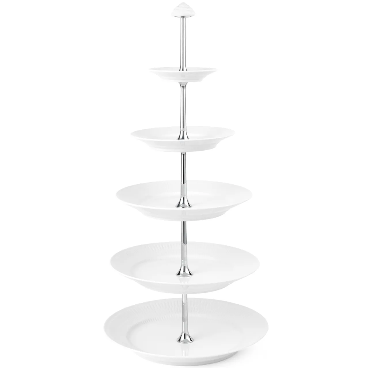 White Fluted Étagère, 5 layers