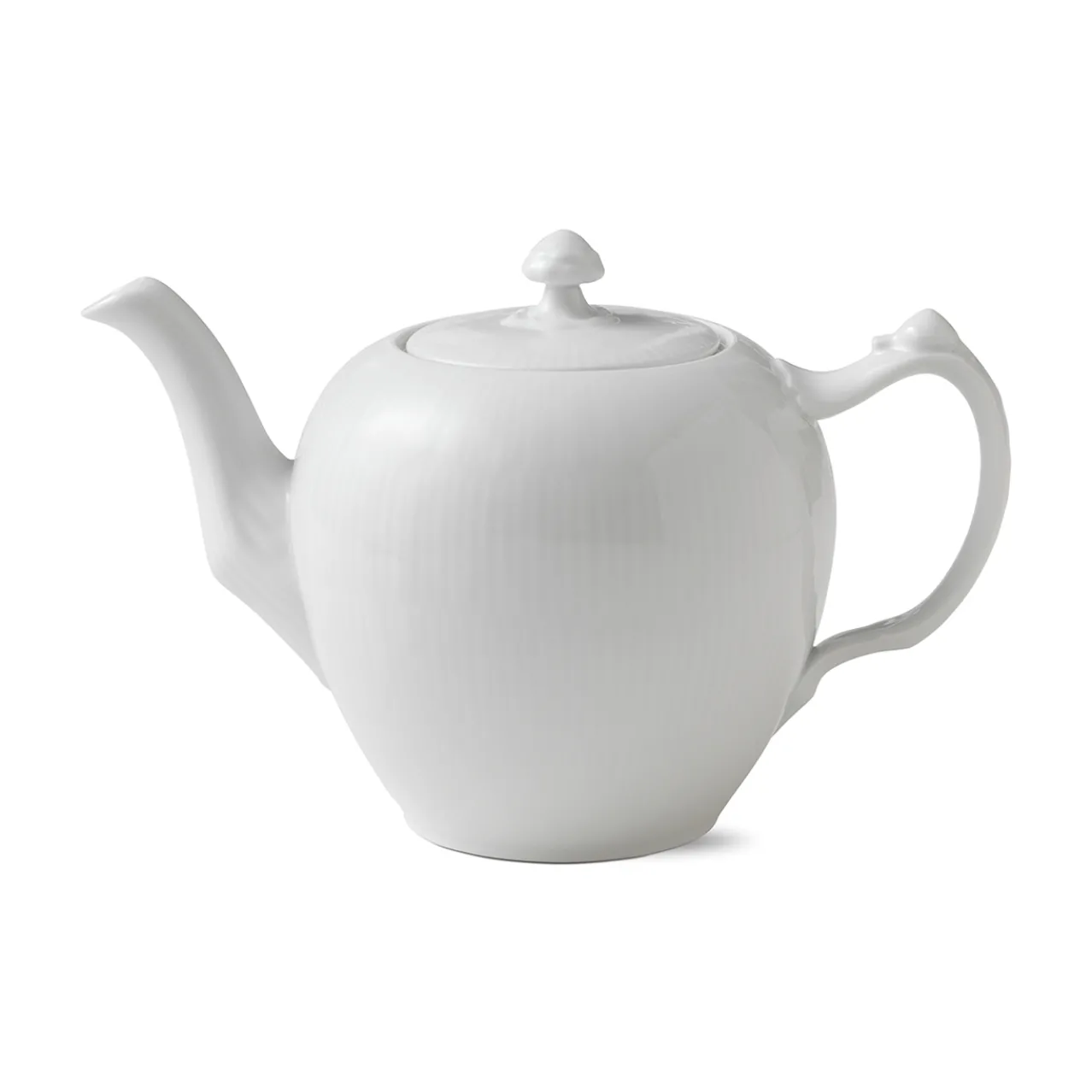 White Fluted Teapot, 100 cl